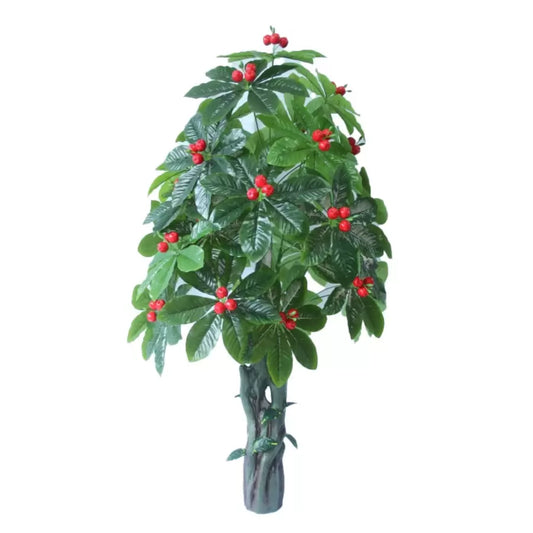 Umelá rastlina bez kvetináčov 80 cm zelená