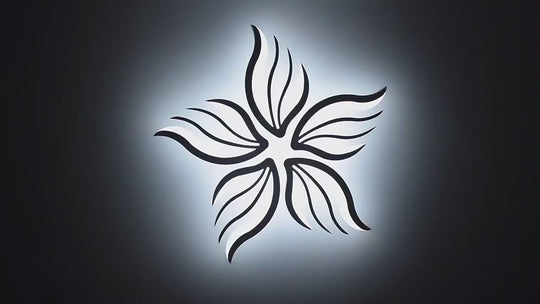 LED luster s diaľkovým ovládaním SAKURA 62W, 5 okvetných lístkov, studené/teplé/neutrálne svetlo, stmievateľné, biela