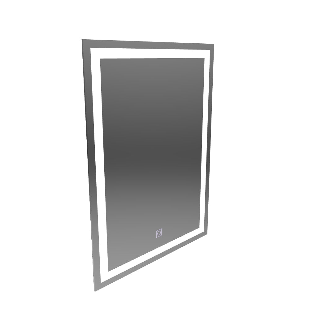 Obdĺžnikové LED zrkadlo 60x80cm rámový základný dotyk