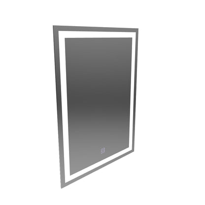 Obdĺžnikové LED zrkadlo 60x80cm rámový základný dotyk