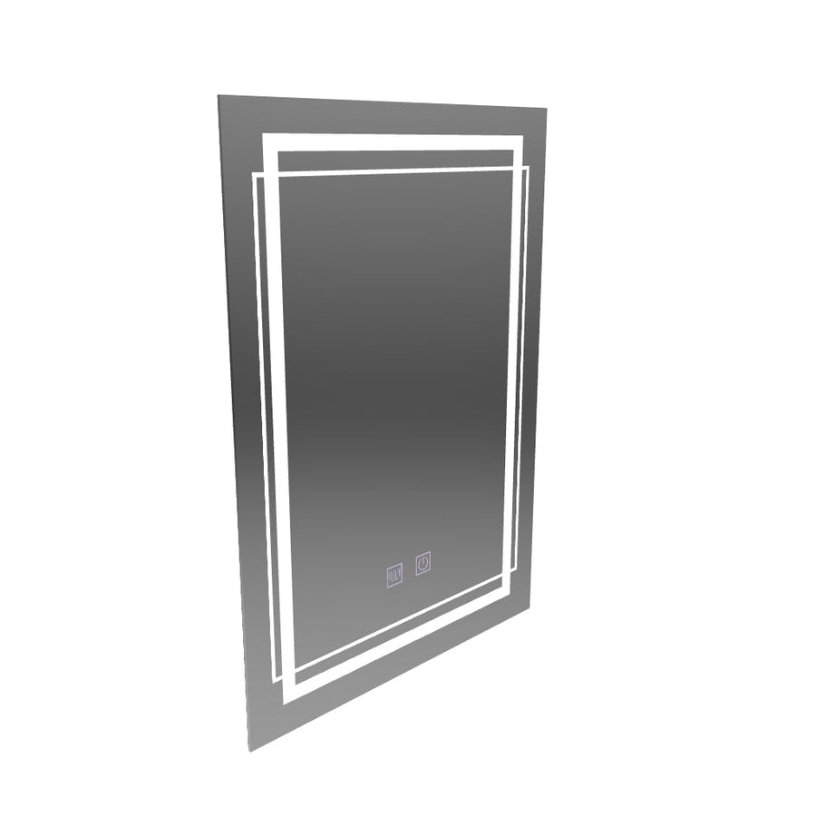 Zrkadlové LED obdĺžnikový obdĺžnik 50x70cm dotyk Koven deaktivujúci systém