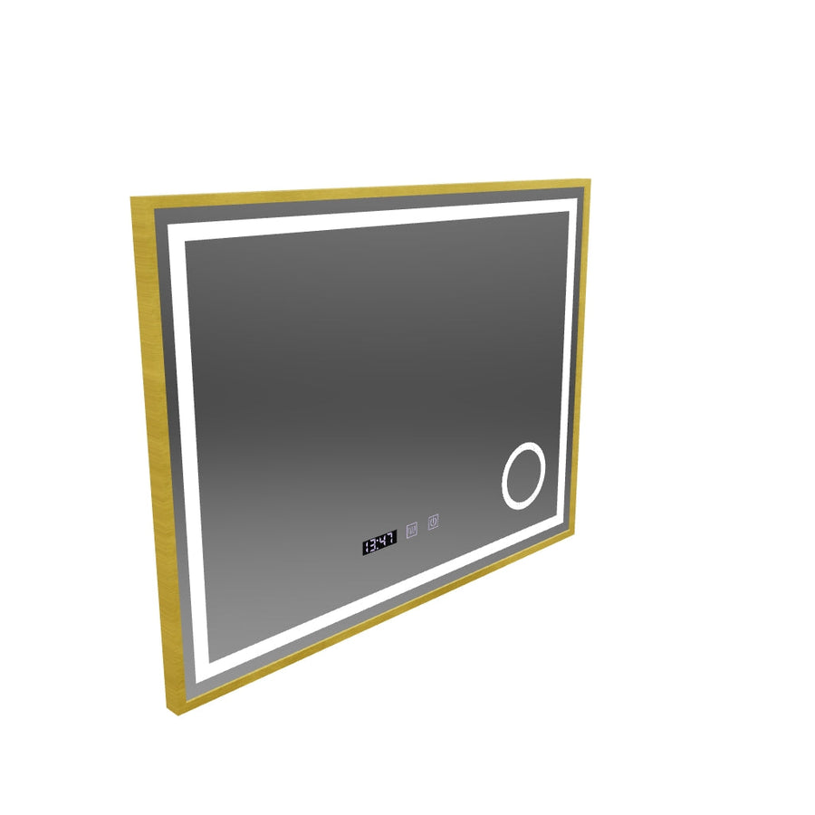 Zrkadlo LED Touch Rolf Rolf Systémy, hodiny a teplota 80x60 cm Golden Ramahed Cosmetics Lup