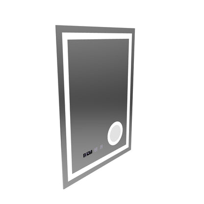 Zrkadlo LED Touch Manfred Defrition System, Clock and TEPELE 60x80 cm Kozmetické zväčšovanie