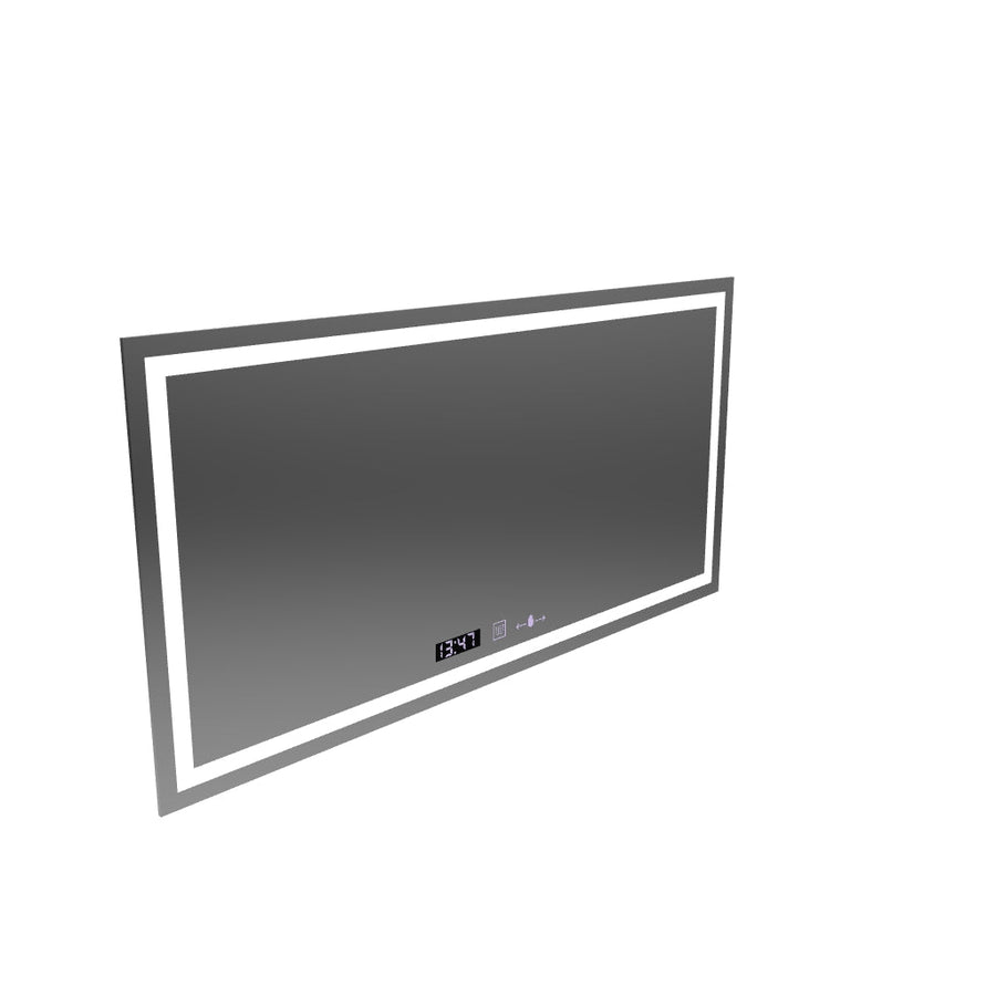 Obdĺžnikové LED zrkadlo 120x60cm Verite Motionglow Marcellow Smoteble Clock Defosting System