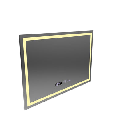 Zrkadlo LED obdĺžnikový obdĺžnik 120x80cm Vérité Motionglow Marcello, deaktivujúci systém, teplomer a hodiny, daimable