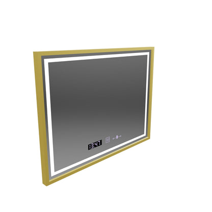 LED obdĺžnikové LED zrkadlo 80x60cm Crystallo Motionglow Marcello Smoteble Clock Defosting System