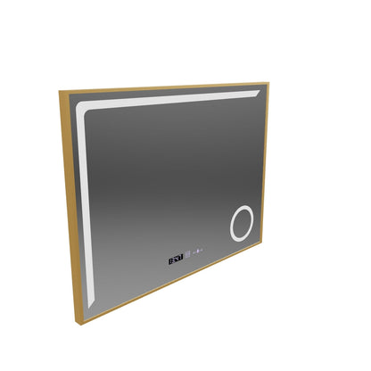 LED zrkadlové snímač Motionglow Francesca 80x60 cm studené svetlo/studené/neutrálne stlmiteľné systémy Zvyšovanie hodín Marcello Funghhi Zbierka