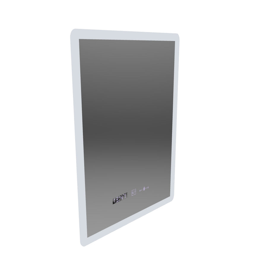 Obdĺžnikové LED zrkadlo 50x70cm Zampa Sensor Motionglow Marcello Clock Defrition System a Smoteble Therometer