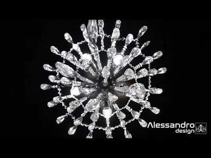 Cristal Luster Ego 5x E27, priemer 47 cm, lesklý chróm