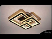 Lulus viedol Nova Quadria s kryštálmi, 3 svetelné zdroje, RGB, s diaľkovým ovládaním, 154 W, Black & Cadless