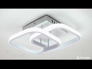 LED luster VERTEX Matrix prekrývajúce kosoštvorce, kovové rámy, 11W, 2 kosoštvorce, studené/teplé/neutrálne svetlo, biela