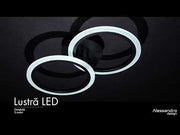 LED luster s betty diaľkovým ovládaním, 28W, 2 kruhy, studené/horúce/neutrálne svetlo, nestabilné, čierne