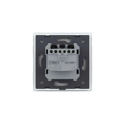 Schuko Schuko Socket, terminály bez skrutky, sklenený rám, biely, livolo