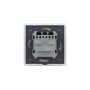 Schuko Schuko Socket, terminály bez skrutky, sklenený rám, čierny, livolo