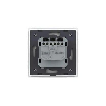 Schuko Schuko Socket, terminály bez skrutky, sklenený rám, čierny, livolo