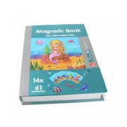 Magnetická kniha typu puzzle s princeznou mora, 61 kusov a 14 kariet, viacfarebné