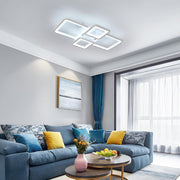 LED luster s diaľkovým ovládaním ELLA 85W, 4 štvorce, studené/teplé/neutrálne svetlo, stmievateľné, biela