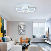 LED luster s diaľkovým ovládaním ELLA 85W, 4 štvorce, studené/teplé/neutrálne svetlo, stmievateľné, biela