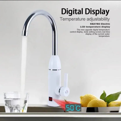Okamžitý elektrický kohútik pre horúcu vodu, LCD displej, biely, LZ-501X