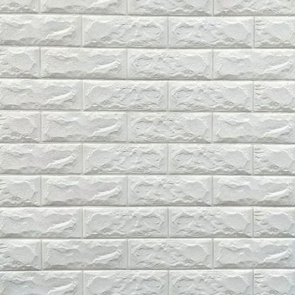 Sada 10x samostatne 3D tapety Biele tehly z mäkkej peny, 70 cm x 77 cm x 2 mm
