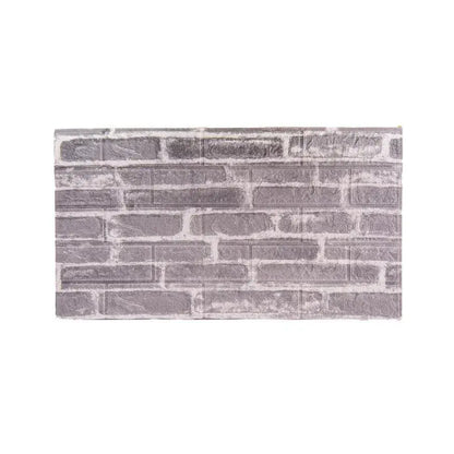 Sada 10d 3d samostatne šedá tehla z mäkkej peny, 77 cm x 70 cm x 6 mm