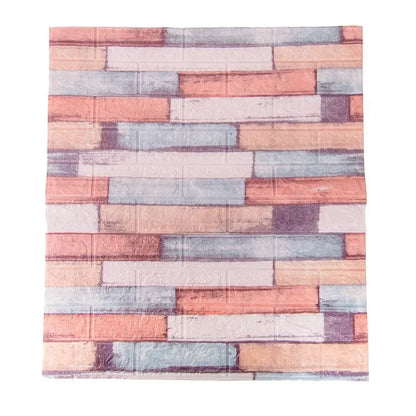 Sada 10D 3D samopásilie viacfarebné tehly mäkkej peny, 77 cm x 70 cm x 6 mm
