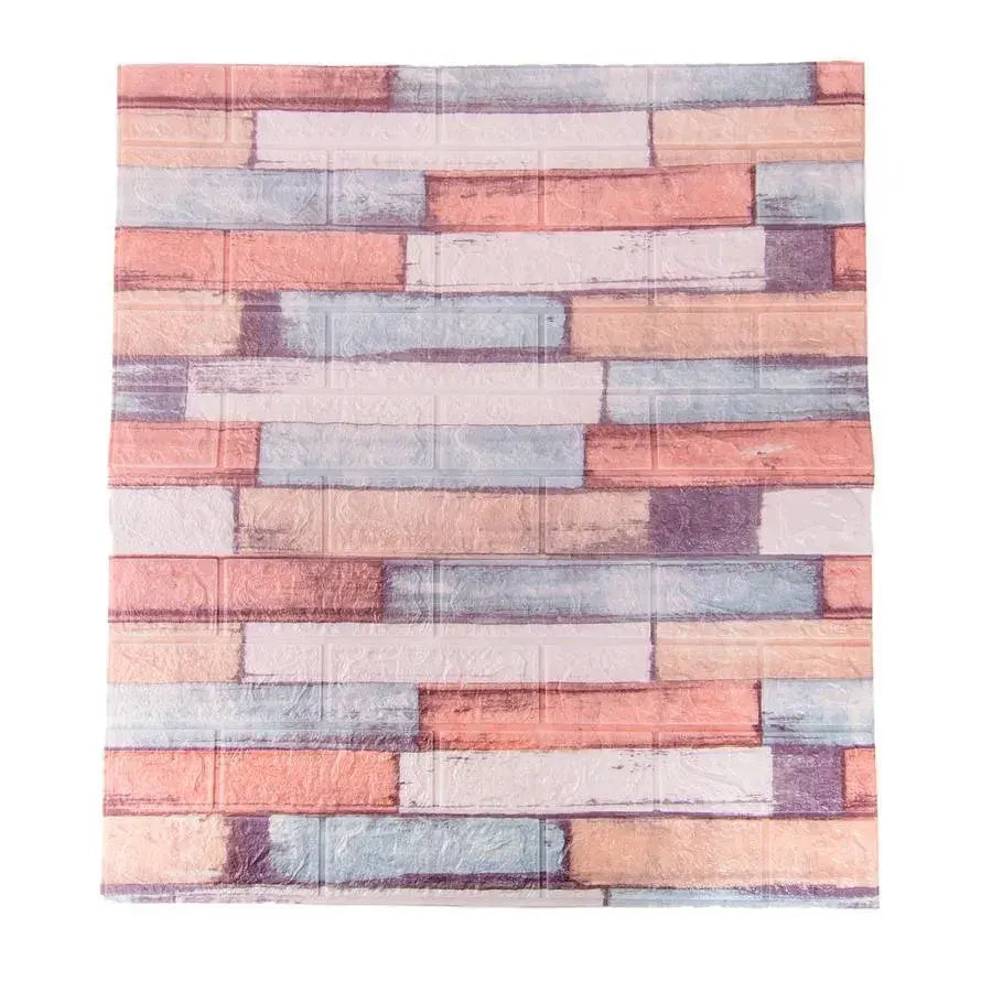 Sada 10D 3D samopásilie viacfarebné tehly mäkkej peny, 77 cm x 70 cm x 6 mm