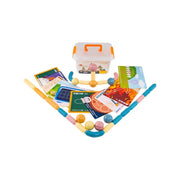 Typ hádanky s geometrickými tvarmi s magnetmi, 54 kusmi, plastom a magnetom