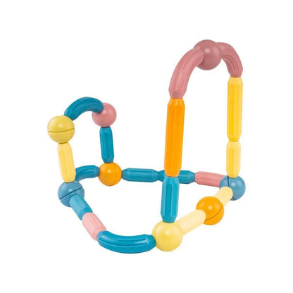 Typ hádanky s geometrickými tvarmi s magnetmi, 54 kusmi, plastom a magnetom