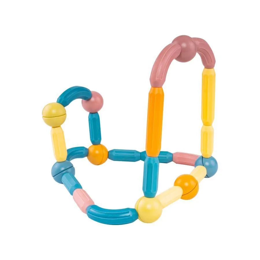 Typ hádanky s geometrickými tvarmi s magnetmi, 54 kusmi, plastom a magnetom