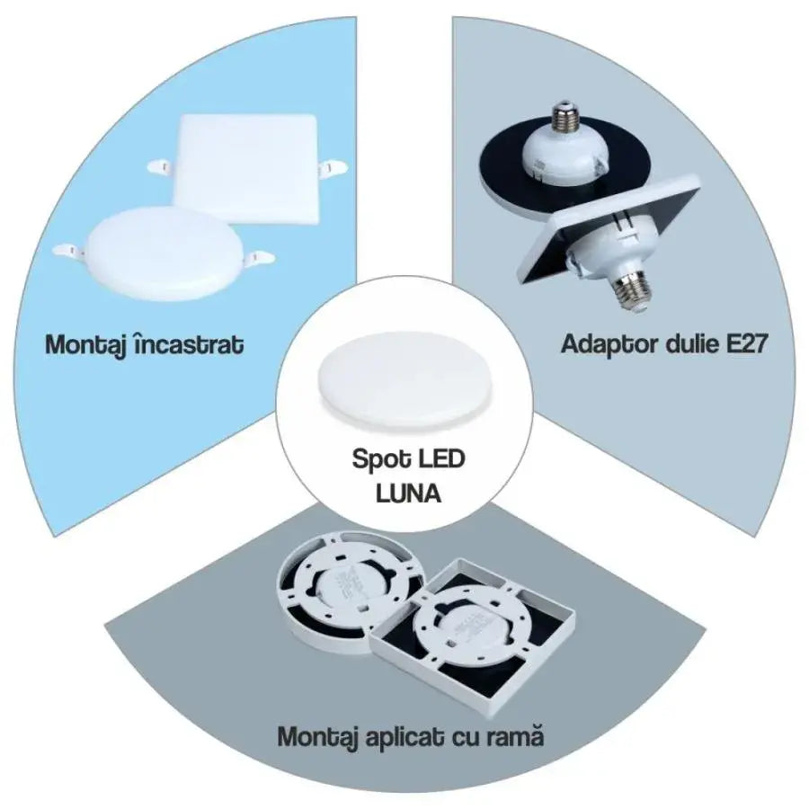 LED škvrna, 14W = 130 W, 6000K, zapustené, studené svetlo