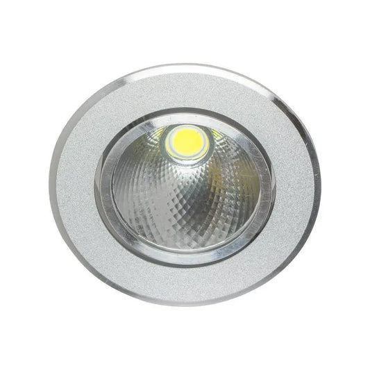 LED škvrna, 5W, kov, striebro