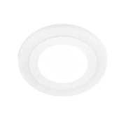 Round LED bod, 9 W, 3000K/6500K, tri funkcie, biele, biele