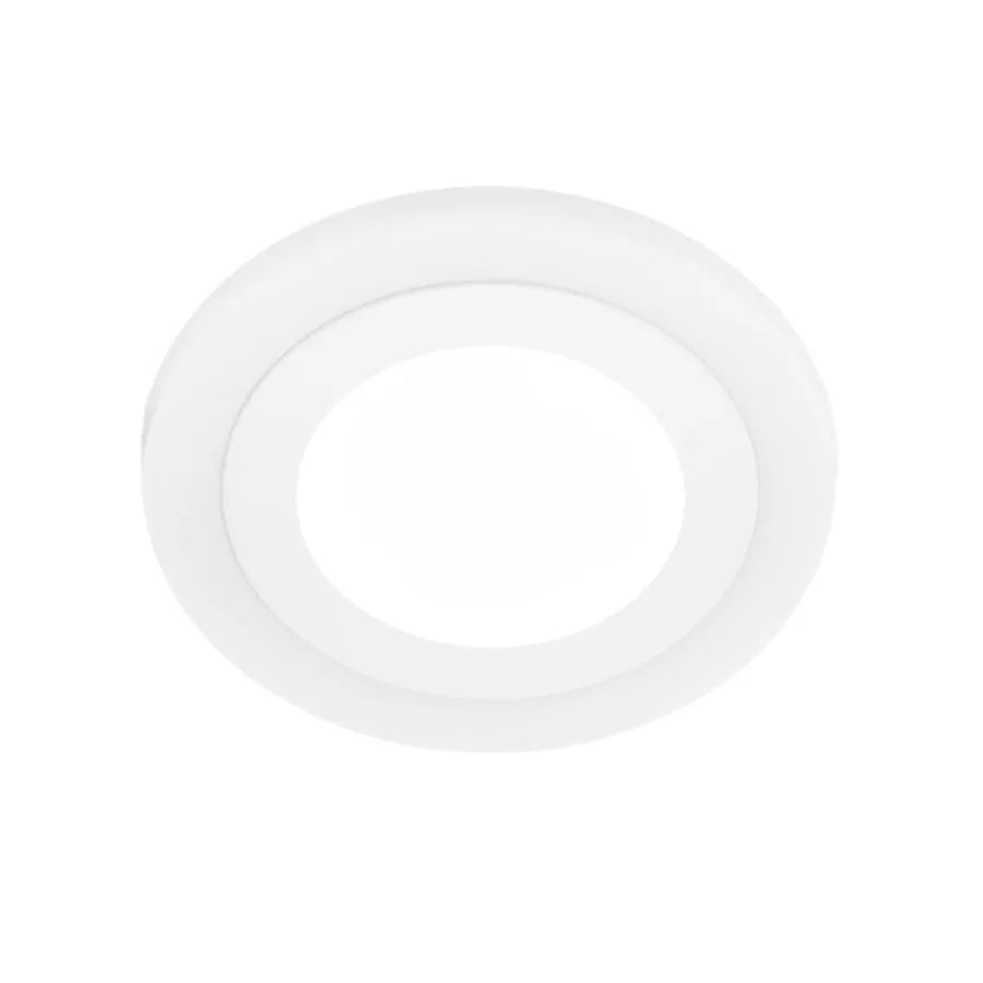 Round LED bod, 9 W, 3000K/6500K, tri funkcie, biele, biele