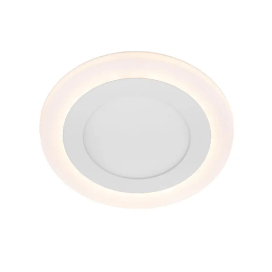 Round LED bod, 9 W, 3000K/6500K, tri funkcie, biele, biele