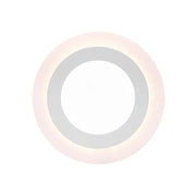 Round LED bod, 9 W, 3000K/6500K, tri funkcie, biele, biele
