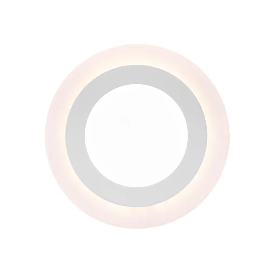 Round LED bod, 9 W, 3000K/6500K, tri funkcie, biele, biele