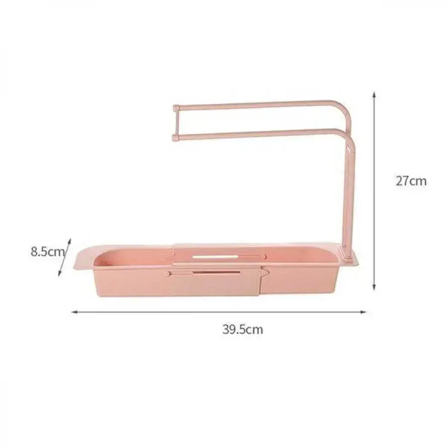 Teleskopická podpora pre umývadlo, 50 cm, plast, biela/zelená/ružová/šedá