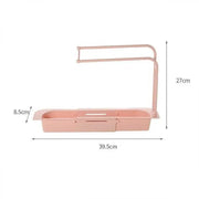 Teleskopická podpora pre umývadlo, 50 cm, plast, biela/zelená/ružová/šedá
