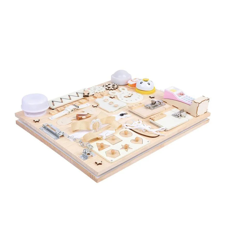 Montessori Multunkčný vzdelávací magnetický stôl s milovníkmi, 8 Carioci, drevo a plast