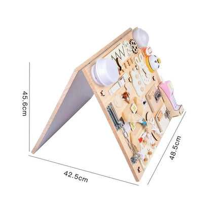 Montessori Multunkčný vzdelávací magnetický stôl s milovníkmi, 8 Carioci, drevo a plast