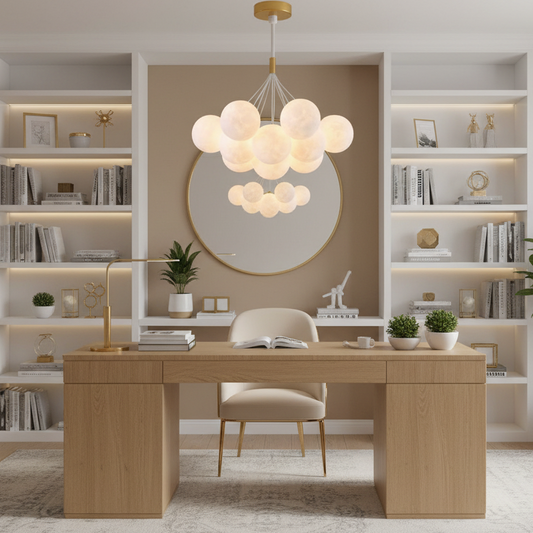 MODERNÝ luster, Kyvadlový typ, LOFT Bagliore, Globe, 7xG9, Nastaviteľná výška, Zlatý