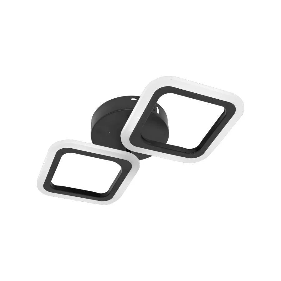 LED LED Pulsaris, 24W, akrylové, čierne, 4000K, IP.20