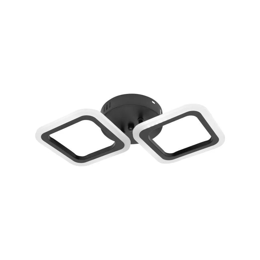 LED LED Pulsaris, 24W, akrylové, čierne, 4000K, IP.20