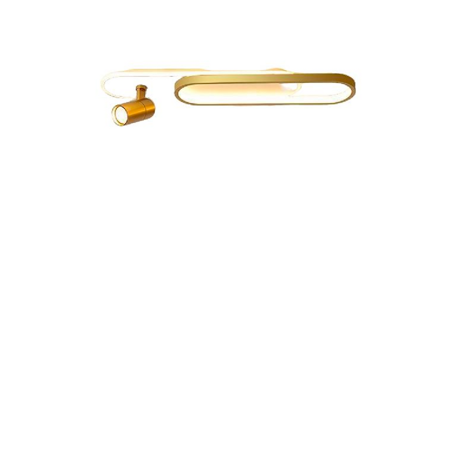 Lustra LED cu Proiector Reglabil FISSO Camilla, 49W, lumina Rece/Calda/Neutra, Auriu Lucios