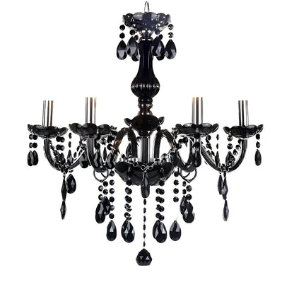 Crystal Cristal Cantal 5XE14, priemer 48 cm, čierna, nastaviteľná výška