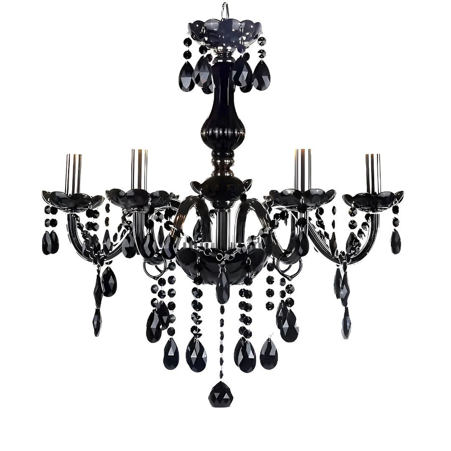 Crystal Cristal Cantal 5XE14, priemer 48 cm, čierna, nastaviteľná výška