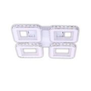 LED LED Leila s diaľkovým ovládaním, 150 W, Chrome s bielym, kovovým a krištáľovým, Daisy, RGB