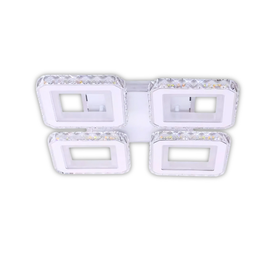 LED LED Leila s diaľkovým ovládaním, 150 W, Chrome s bielym, kovovým a krištáľovým, Daisy, RGB