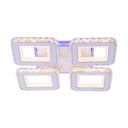 LED LED Leila s diaľkovým ovládaním, 150 W, Chrome s bielym, kovovým a krištáľovým, Daisy, RGB